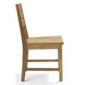 Reclaimed teak slats backrest chair side view