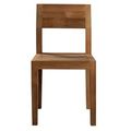Reclaimed wood taper backrest chair front ciew