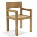 Reclaimed teak taper backrest arm chair