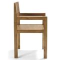 Reclaimed teak taper backrest arm chair side view