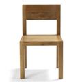 Reclaimed teak tapered backrest chair front view