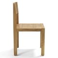 Reclaimed teak tapered backrest chair side view