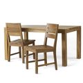 Reclaimed teak plain dining table and dining chairs