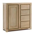 Reclaimed wood commode 4 drawers whitewashed