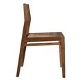 Reclaimed wood Obelix dining chair side view