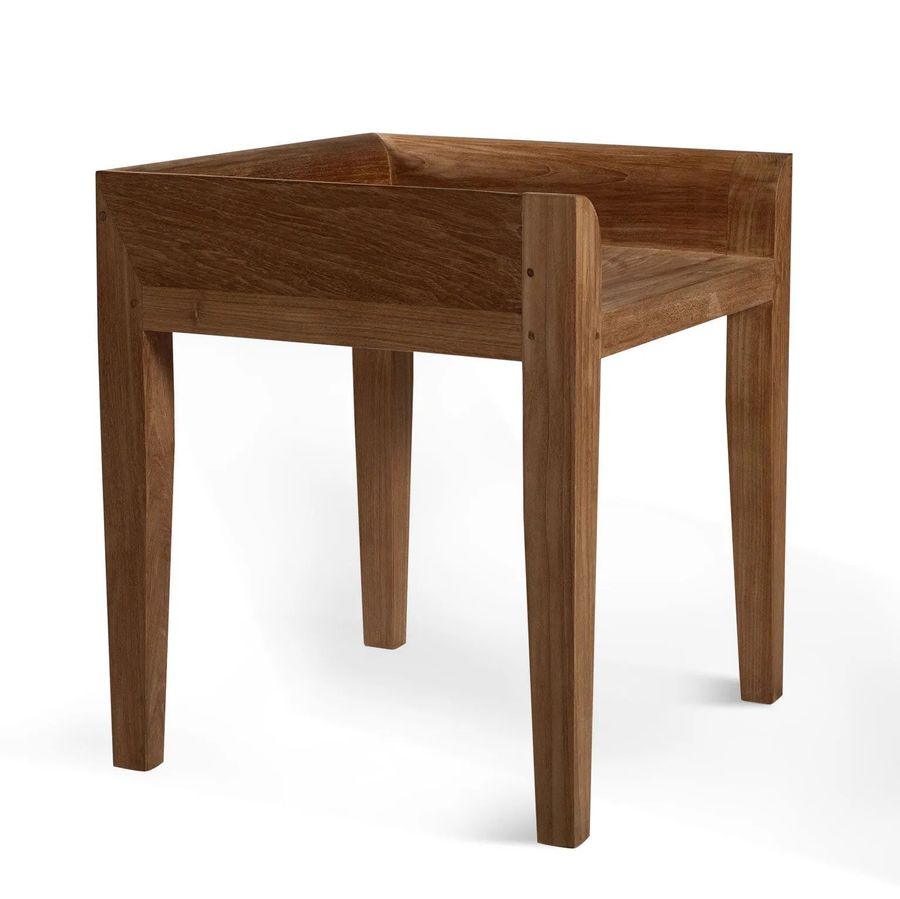 Reclaimed teak backless chair