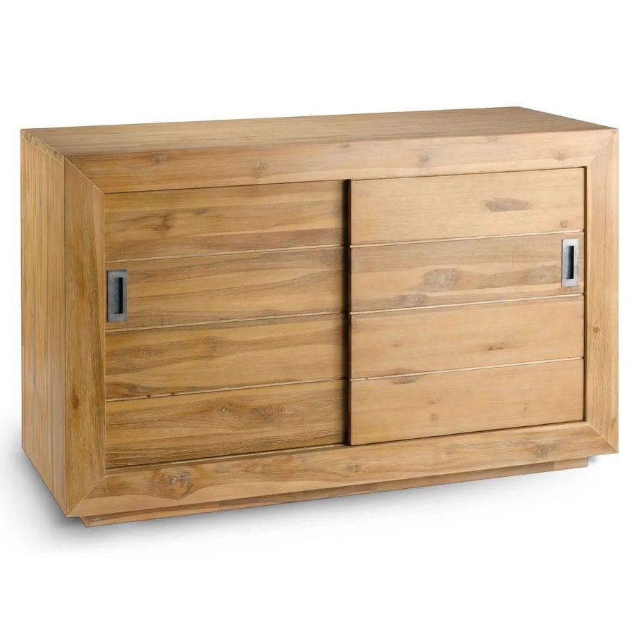 Teak wood buffet 2 sliding doors