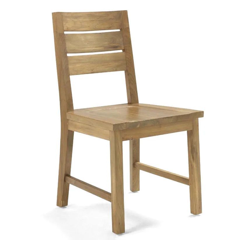 Reclaimed teak slats backrest chair