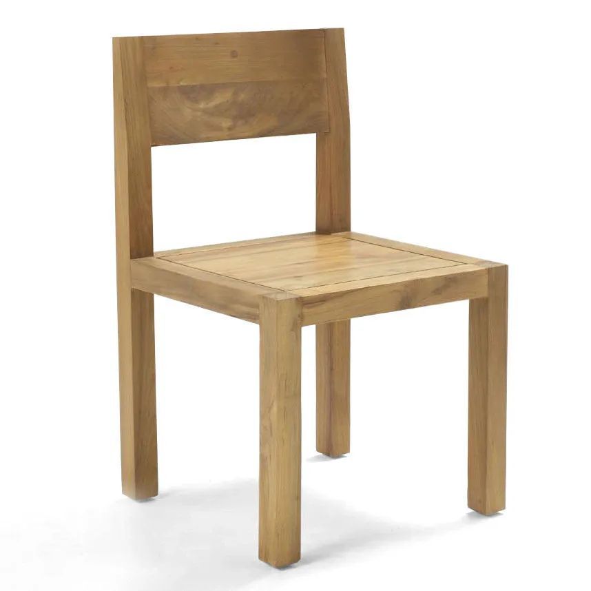 Reclaimed teak tapered backrest chair