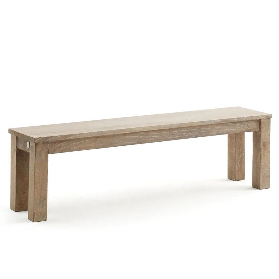 Reclaimed teak dining bench