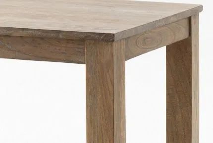 Whitewashed reclaimed teak dining table legs detail