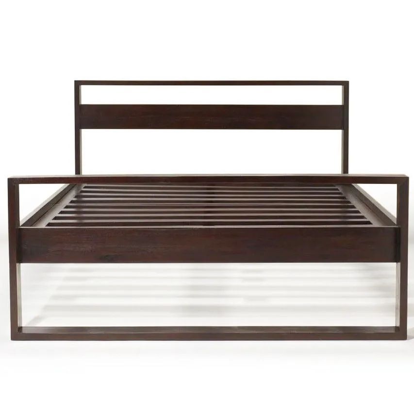 Wooden slats mattress base of Reclaimed wood horizon bed