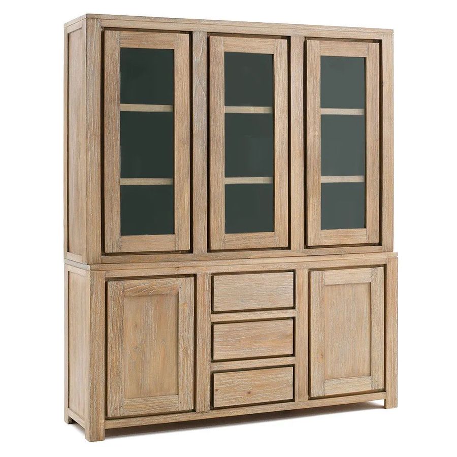 Reclaimed wood bookcase whitewashed finish