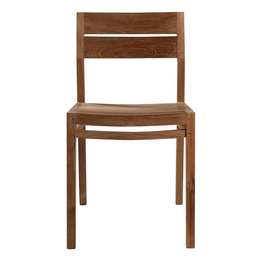 Reclaimed wood Obelix dining chair front view