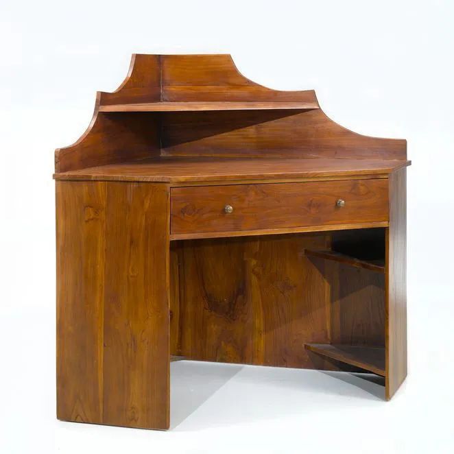 Corner desk teak wood