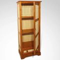 Teak bamboo armoire 1 drawer base opened