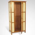 Teak bamboo armoire door opened
