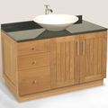 Bathroom low vanity 3 drawers top sinks marble