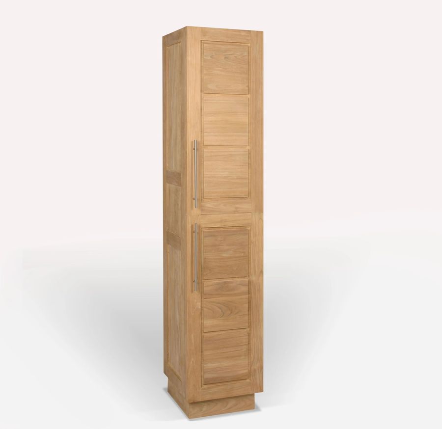 Bathroom closet paneled doors