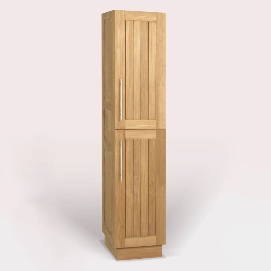 Bathroom closet teak wood stainless steel right hinges