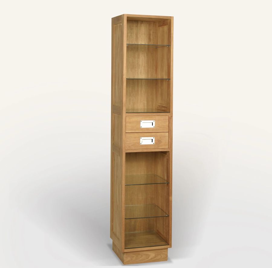 Teak bathroom standing shelf 
