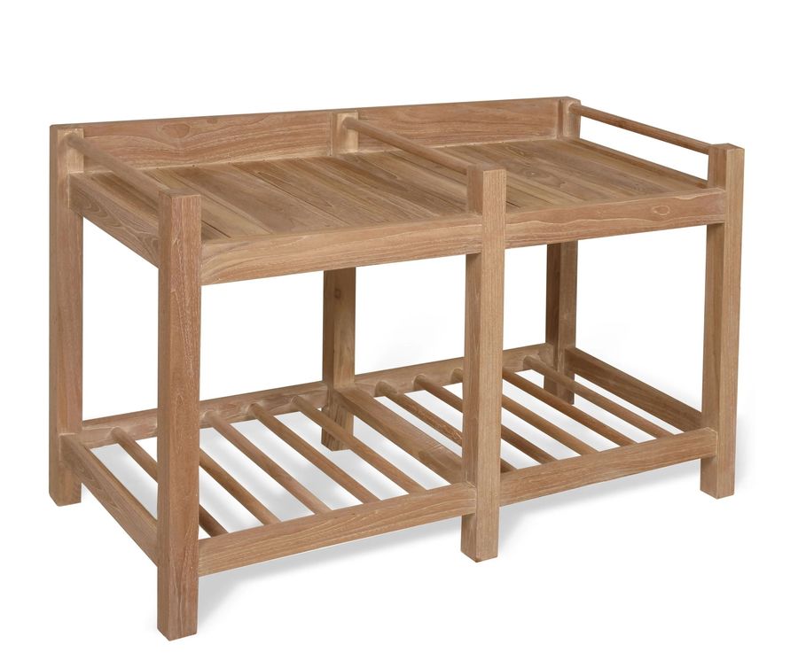 Teak bathroom wash stand wood top