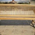 Garden bench  backrest slats