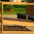 Teak outdoor deep seating frame only