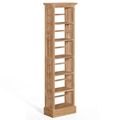 Teak media rack trellis side whitewashed