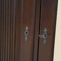 Teak armoire reed doors lock detail