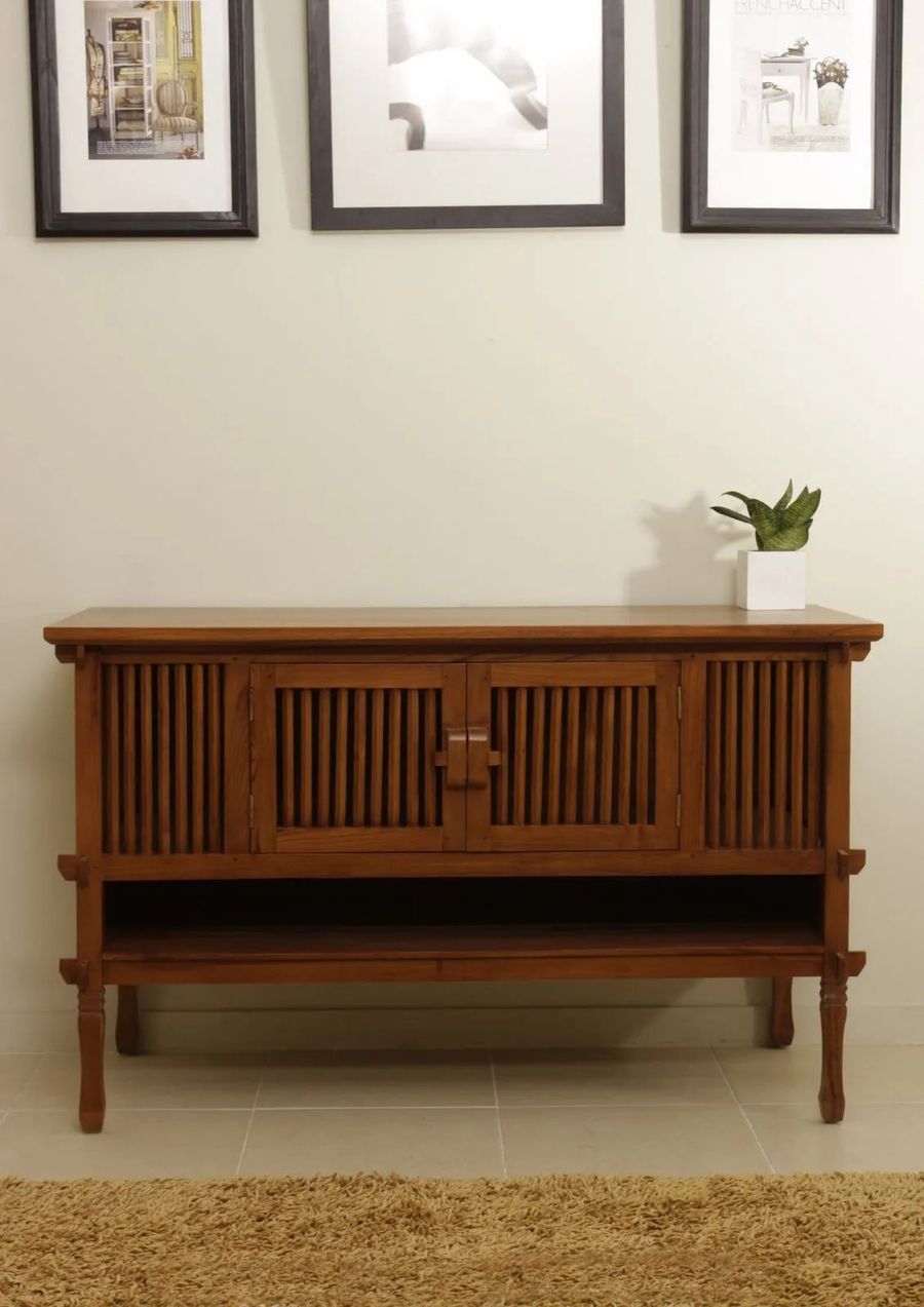 Front side view of Trellis buffet 2 doors