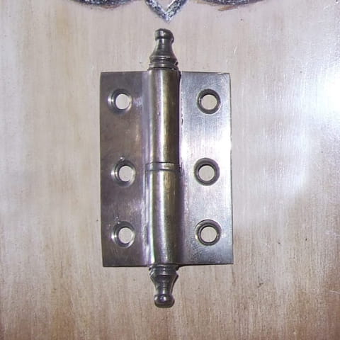 Solid brass antique hinge