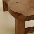 Single block top dining table the legs detail