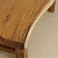Live edge thick and single block solid wood grains detail