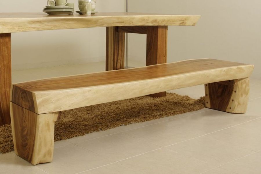 Fine finished suar wood dining bench