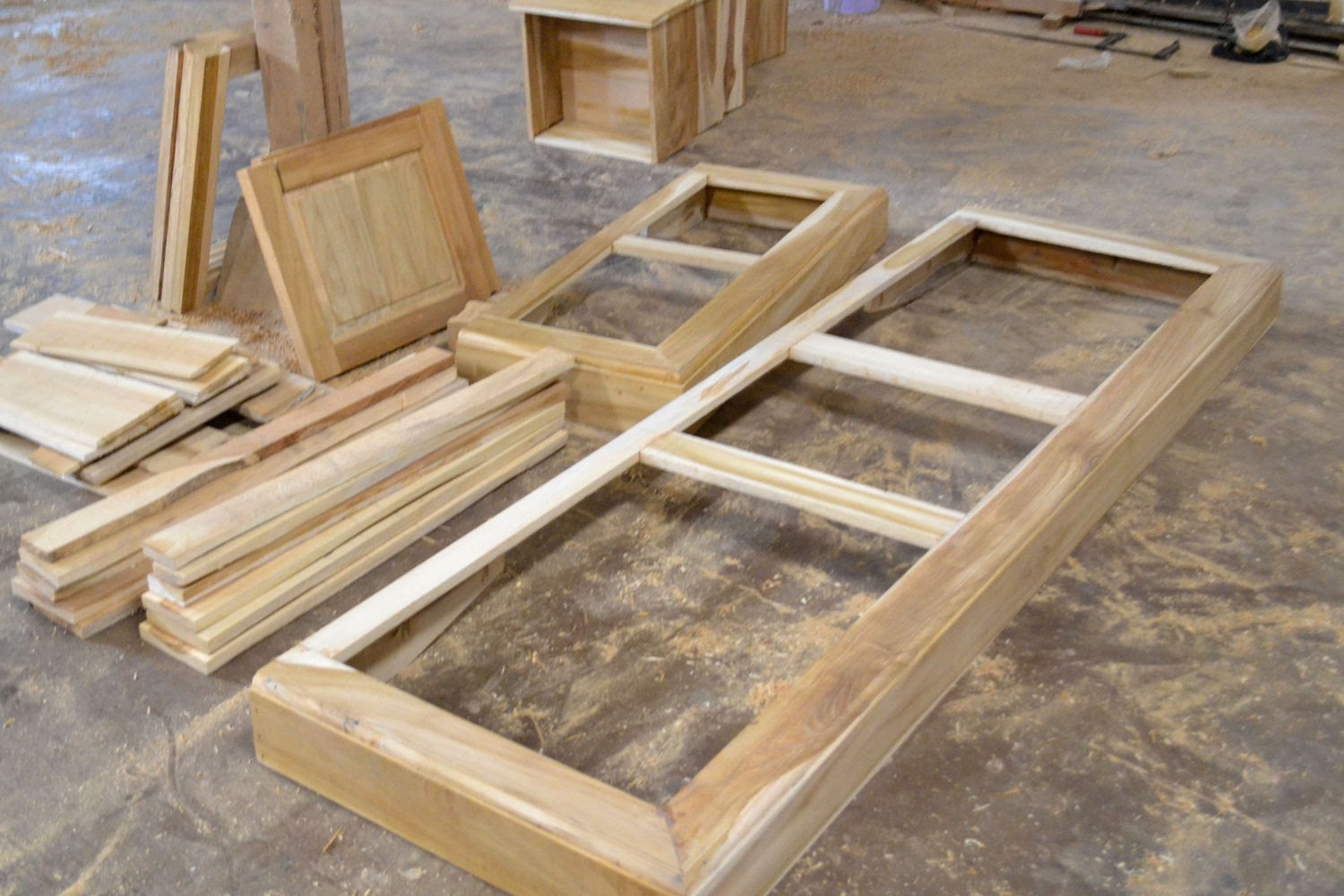 Solid wood block base